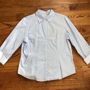 Brooks Brothers Blue and white checked shirt
